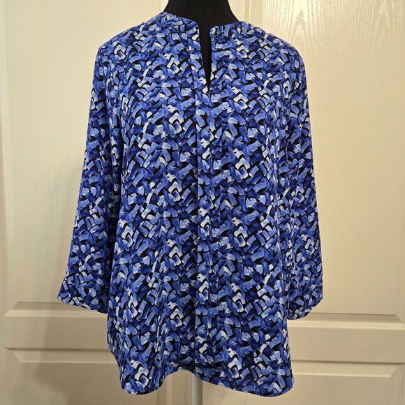 Dana Buchman Women's Top Pullover 3/4 Sleeve Polyester High Low Hem Size M - Picture 1 of 8